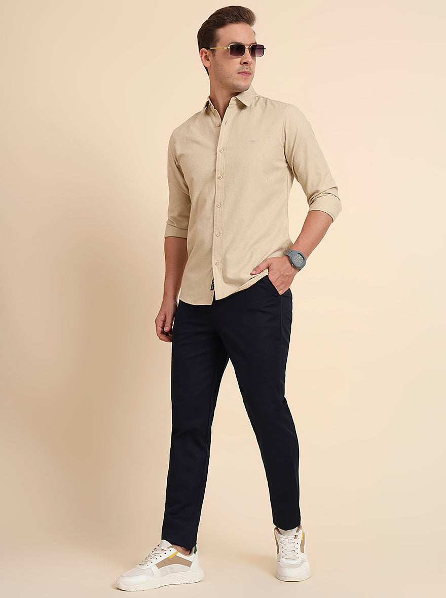 Navy Blue Solid Regular Fit Track Pant | JadeBlue