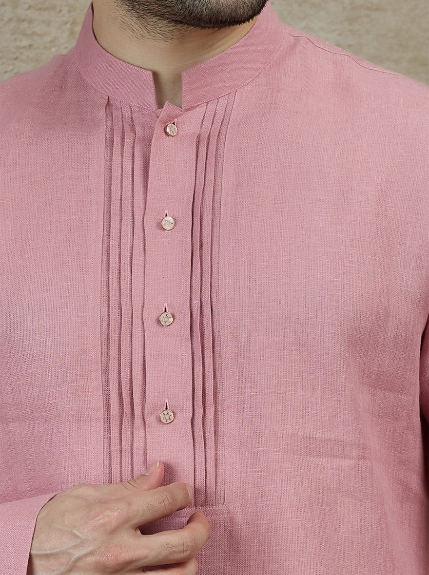 Pink Solid Kurta | TULA