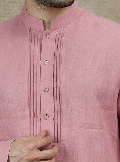 Pink Solid Kurta | TULA