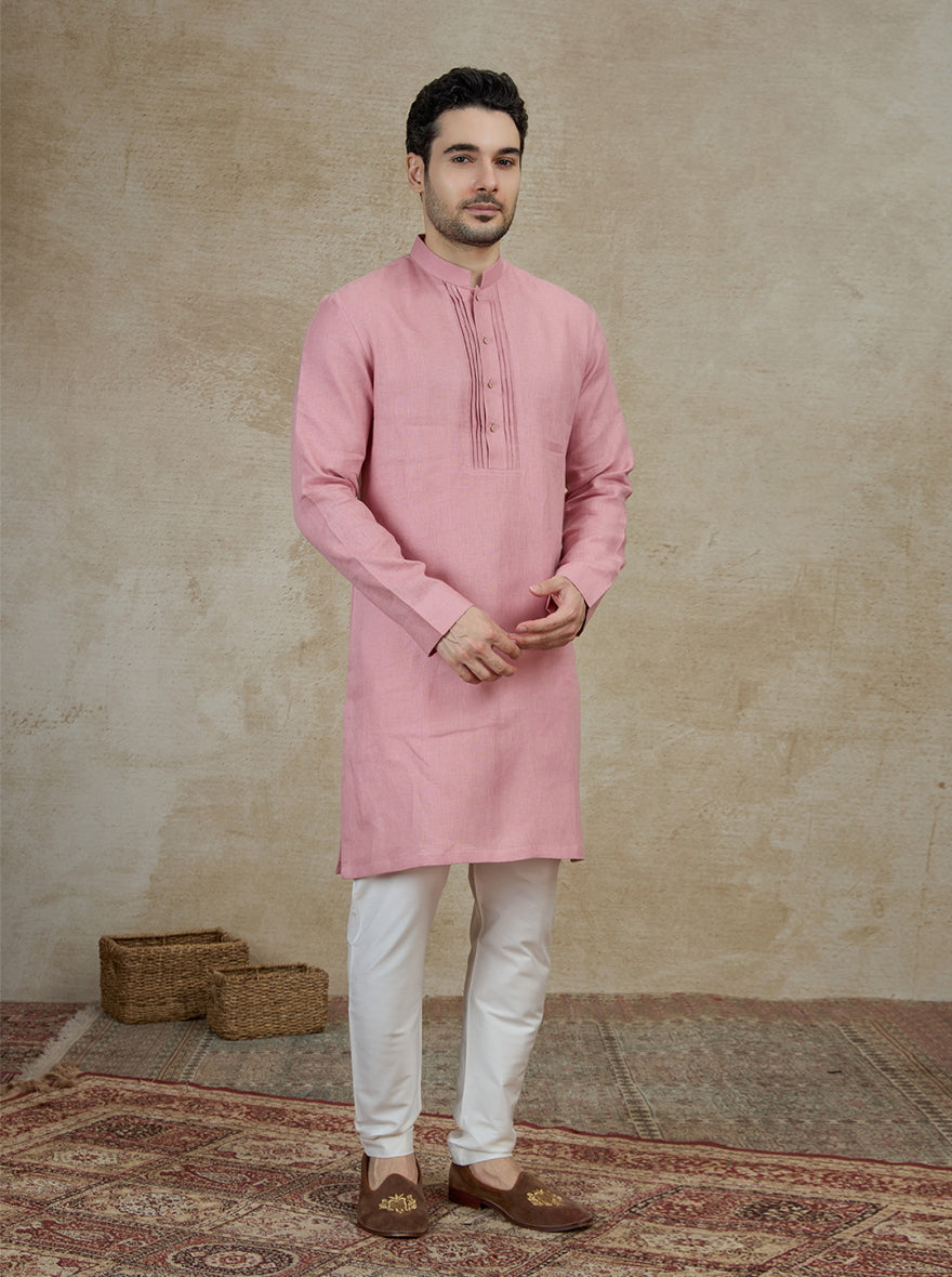 Pink Solid Kurta | TULA