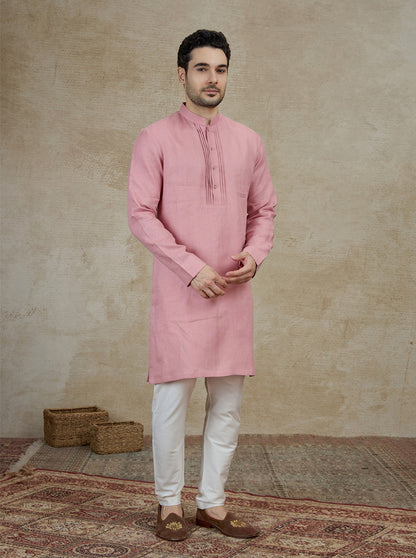 Pink Solid Kurta | TULA