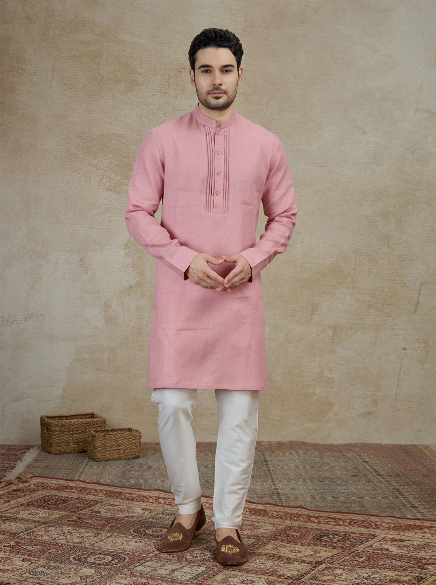 Pink Solid Kurta | TULA