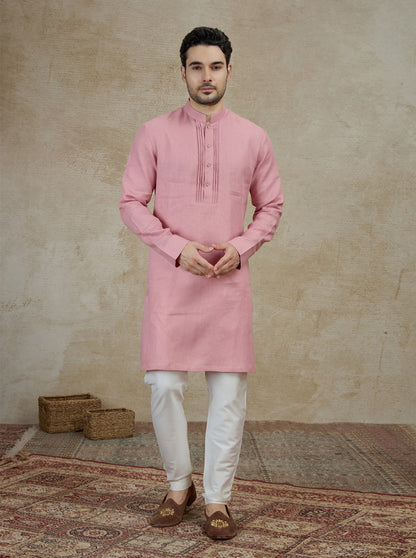Pink Solid Kurta | TULA