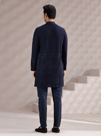 Blue Embroidered Kurta Pajama | TULA
