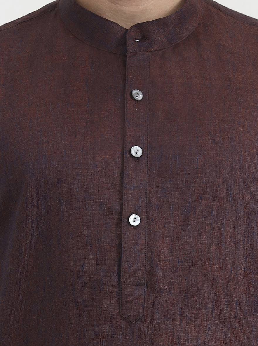 Maroon Solid  Modi Kurta | JadeBlue
