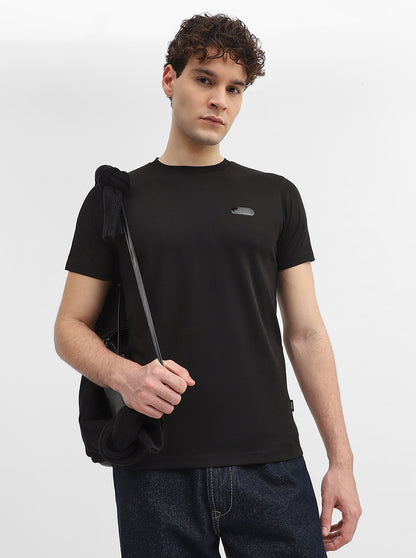 Black Printed Slim Fit T-Shirt | JadeBlue