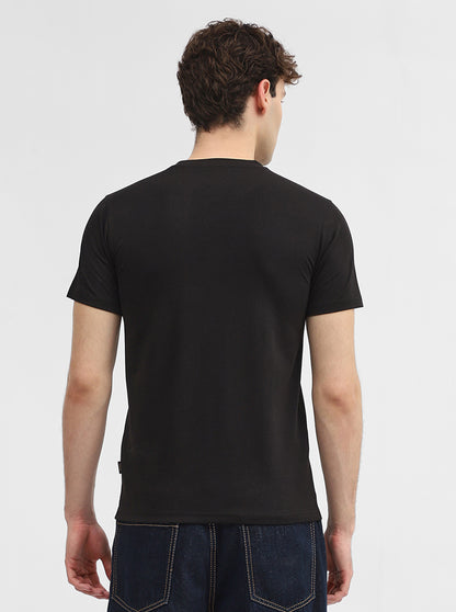 Black Printed Slim Fit T-Shirt | JadeBlue