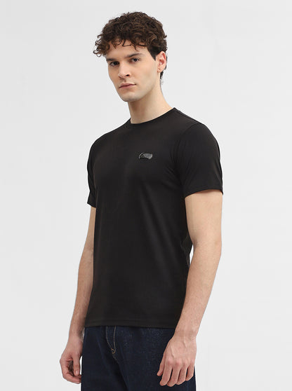 Black Printed Slim Fit T-Shirt | JadeBlue