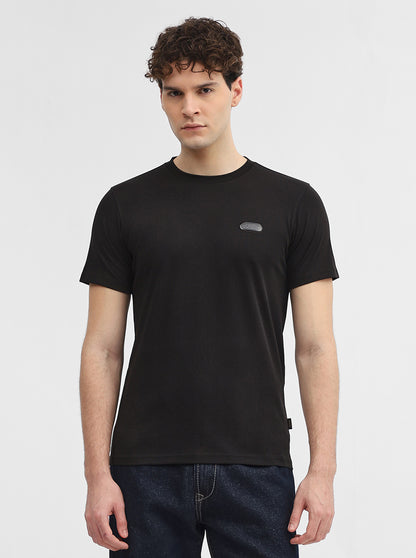 Black Printed Slim Fit T-Shirt | JadeBlue
