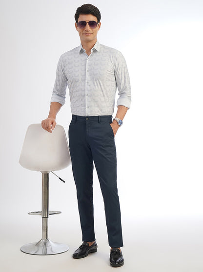 Light Blue Solid Slim Fit Party Wear Shirt | JB Studio
