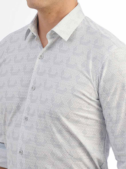 Light Blue Solid Slim Fit Party Wear Shirt | JB Studio