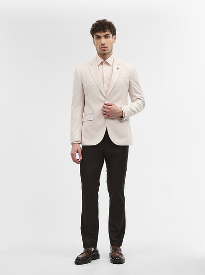 Fawn Solid Regular Fit Blazer | Wyre