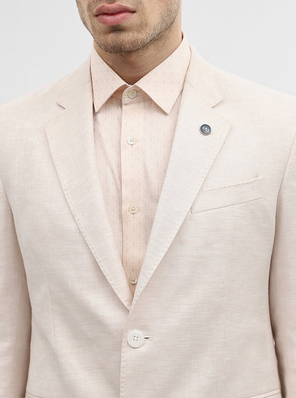Fawn Solid Regular Fit Blazer | Wyre