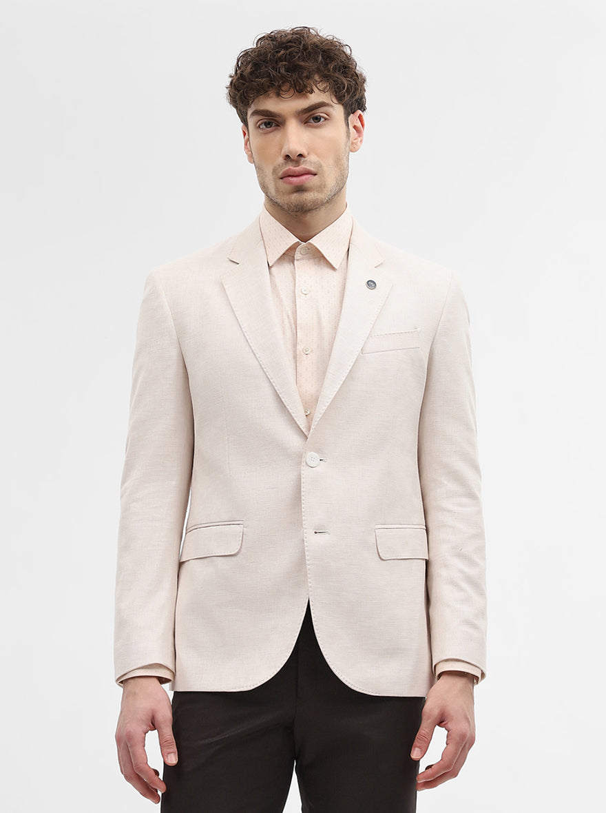 Fawn Solid Regular Fit Blazer | Wyre