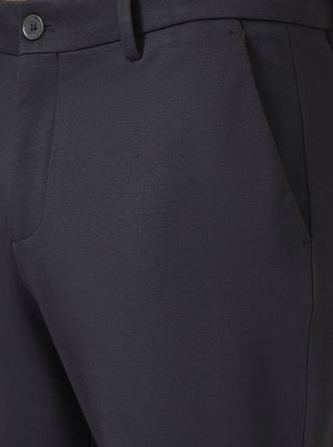 Dark Grey Solid Venice Fit Casual Trouser | JadeBlue