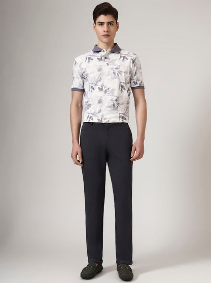 Dark Grey Solid Venice Fit Casual Trouser | JadeBlue