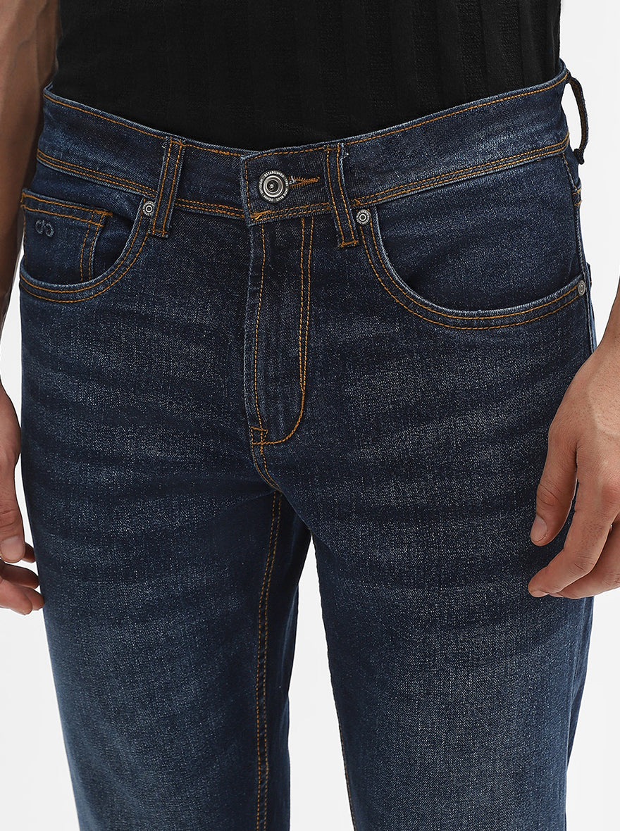 Dark Indigo Washed Straight Fit Jeans | JadeBlue