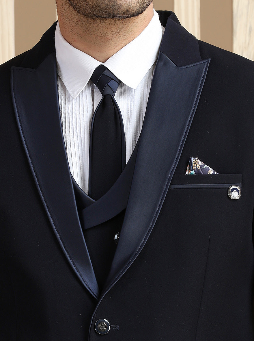 Blue Solid Suit | JadeBlue