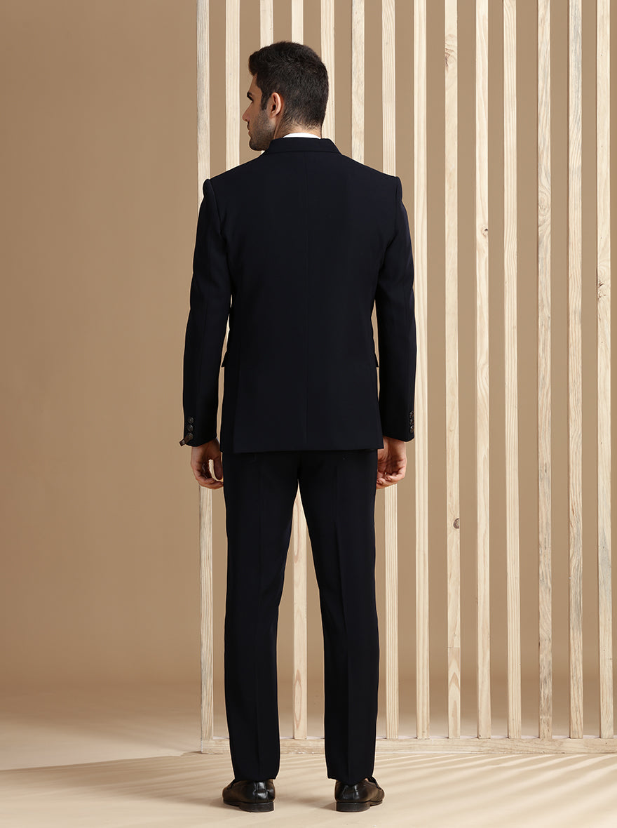 Blue Solid Suit | JadeBlue