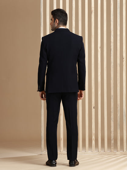 Blue Solid Suit | JadeBlue