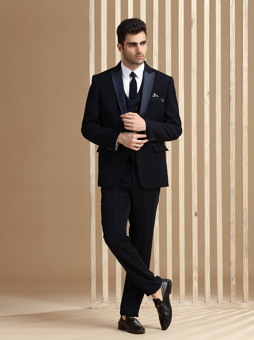 Blue Solid Suit | JadeBlue