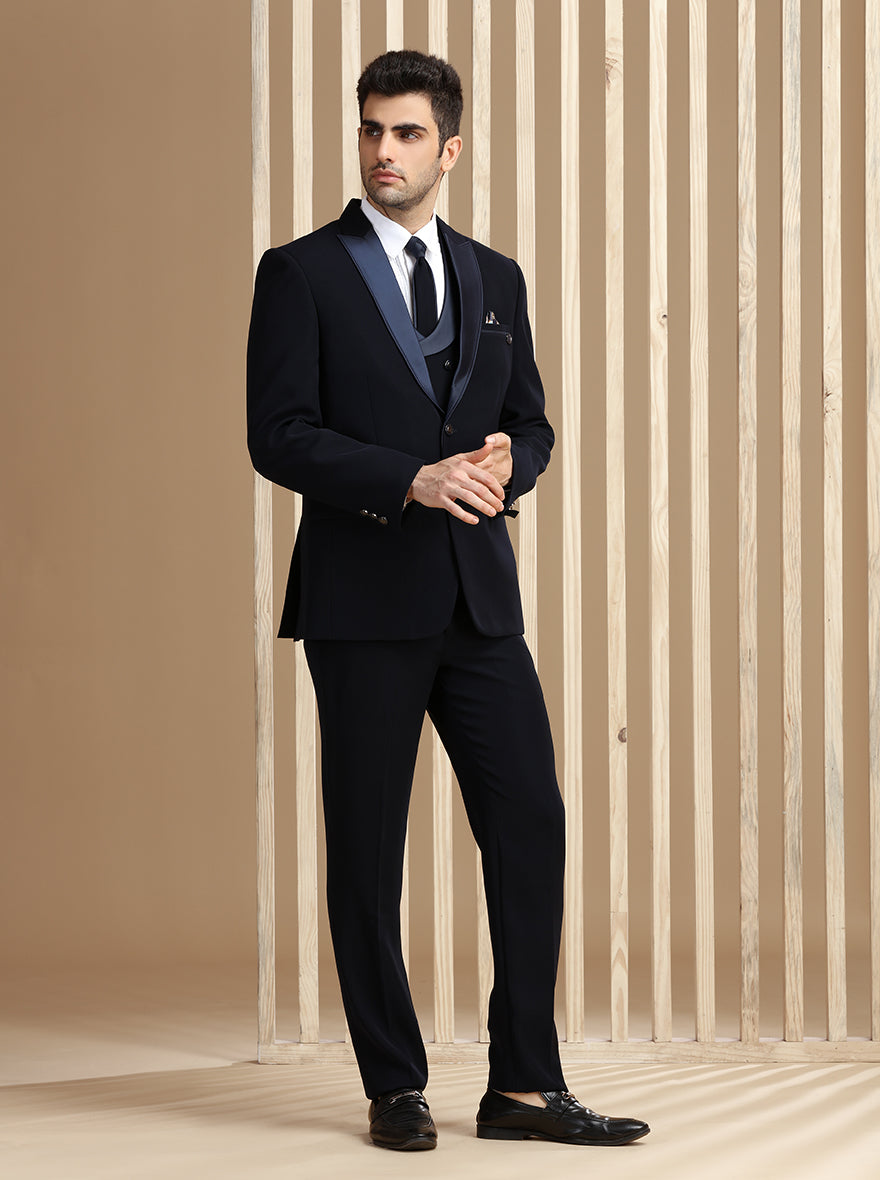 Blue Solid Suit | JadeBlue