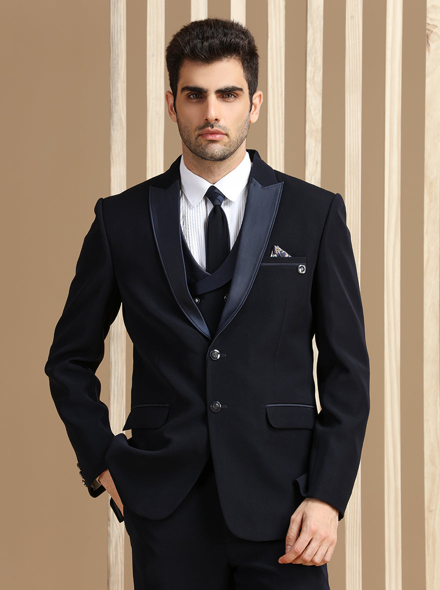 Blue Solid Suit | JadeBlue