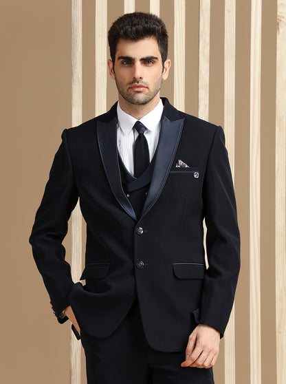 Blue Solid Suit | JadeBlue