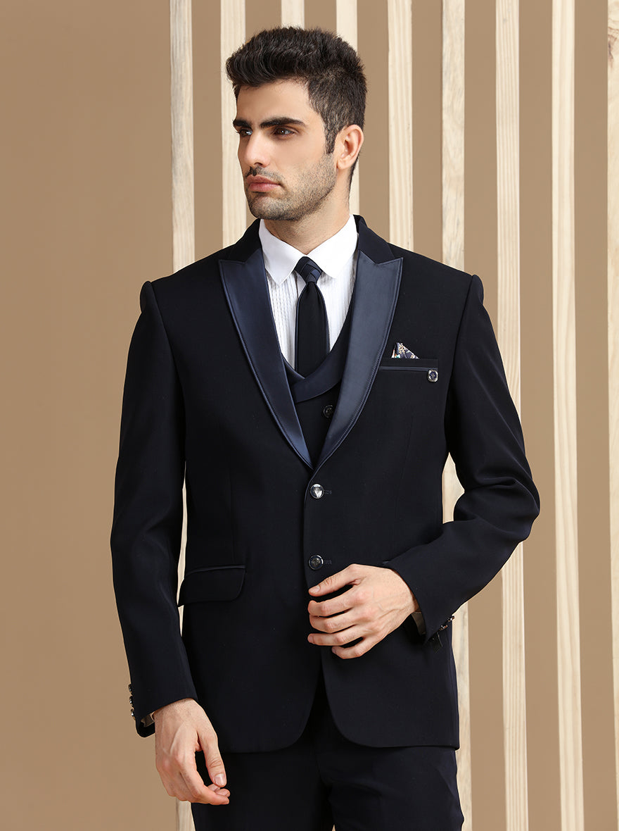 Blue Solid Suit | JadeBlue