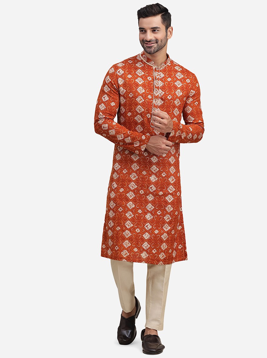 Orange Kurta | The Kurta Company