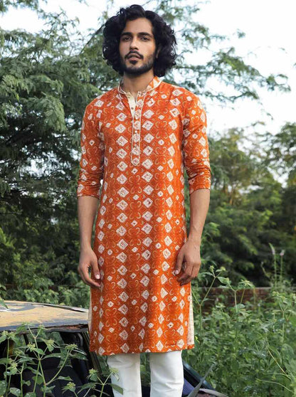 Orange Kurta | The Kurta Company