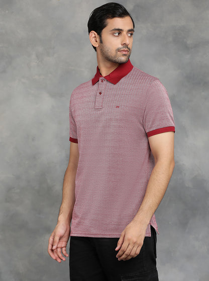 Red Solid Regular Fit Polo T-Shirt | JadeBlue