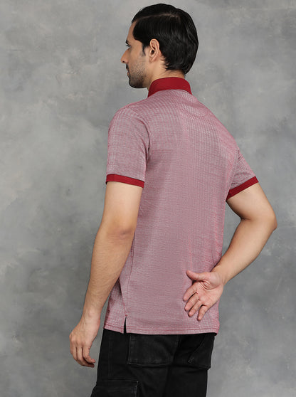 Red Solid Regular Fit Polo T-Shirt | JadeBlue