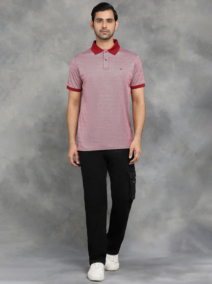 Red Solid Regular Fit Polo T-Shirt | JadeBlue