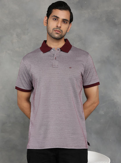 Maroon Solid Regular Fit Polo T-Shirt | JadeBlue