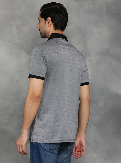 Black Solid Regular Fit Polo T-Shirt | JadeBlue