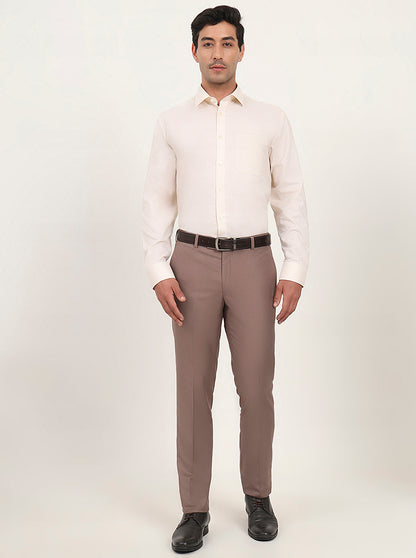 Lemon Yellow Solid Slim Fit Formal Shirt | JadeBlue