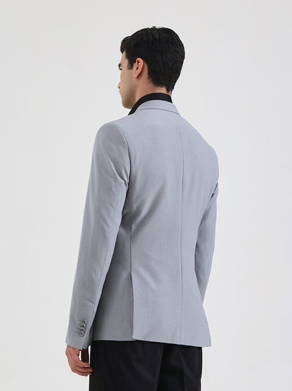 Grey Checked Regular Fit Blazer | Wyre