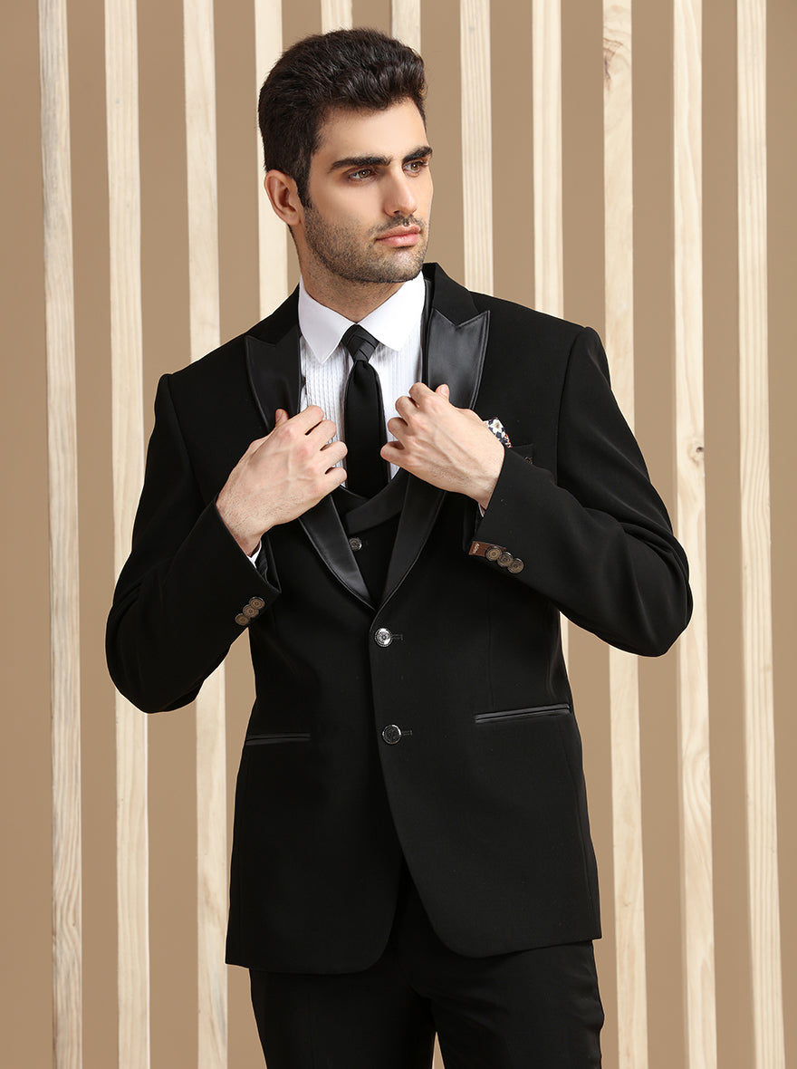 Black Solid Suit | JadeBlue