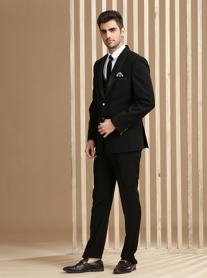 Black Solid Suit | JadeBlue