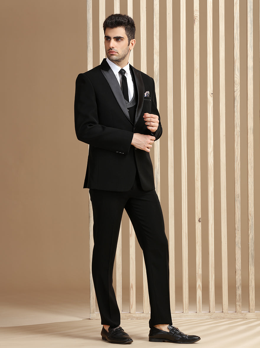 Black Solid Suit | JadeBlue