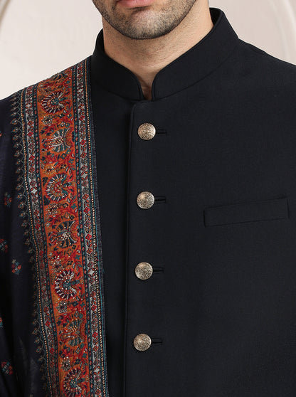 Blue Solid Indowestern | TULA