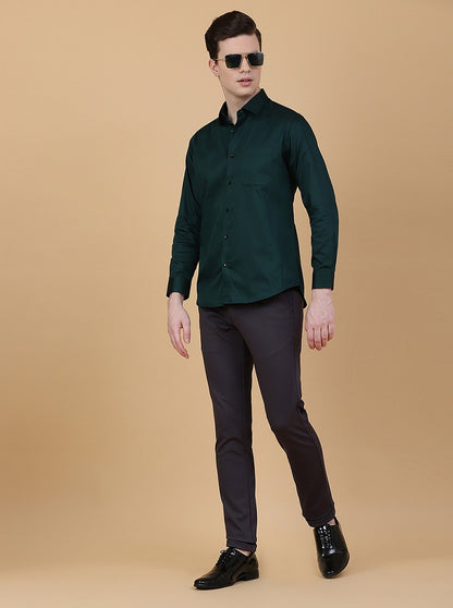 Dark Grey Solid Slim Fit Club Wear Trouser | JB Studio