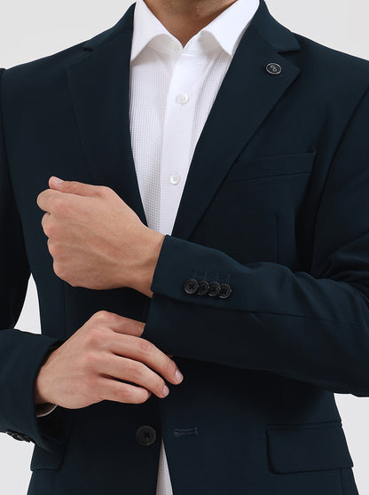 Green Solid Regular Fit Blazer | Wyre