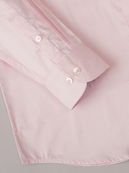 Pink Solid Slim Fit Formal Shirt | Metal