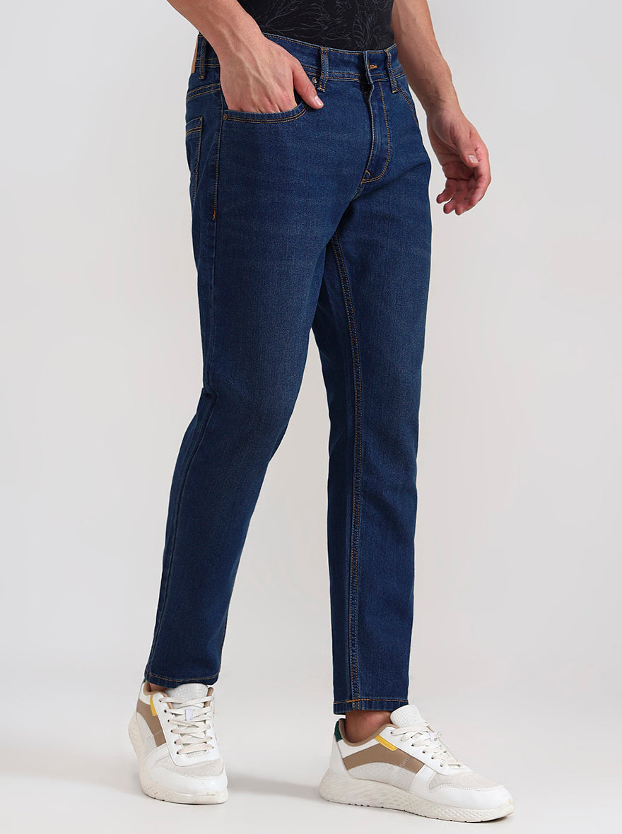 Denim Blue Washed Urban Fit Jeans | Greenfibre