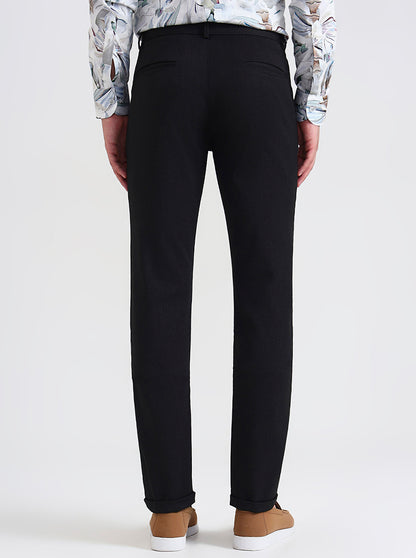 Dark Grey Solid Slim Fit Club Wear Trouser | Wyre