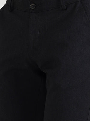 Dark Grey Solid Slim Fit Club Wear Trouser | Wyre