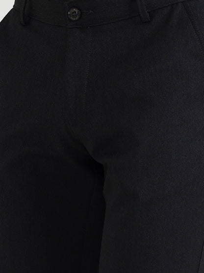 Dark Grey Solid Slim Fit Club Wear Trouser | Wyre