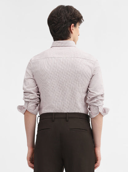 Mint Orange Solid Slim Fit Formal Shirt | Metal